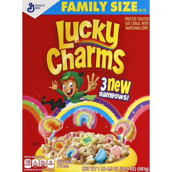 Cereal Lucky Charms Cereal, Family Size hero