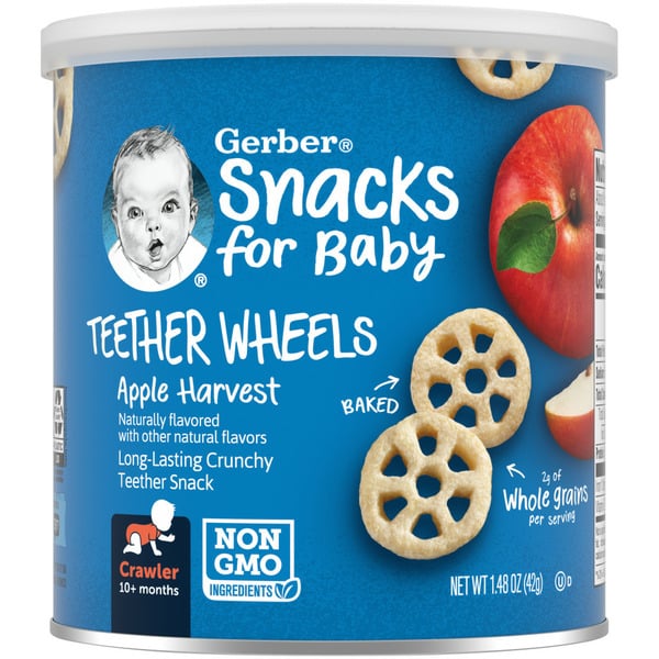 Baby Food & Formula Gerber Teether Wheels Apple Harvest Canister hero