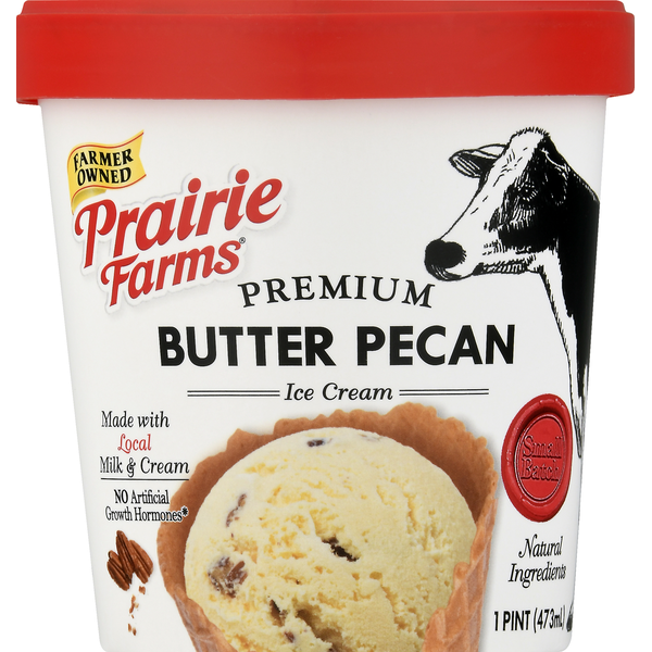 Ice Cream & Ice Prairie Farms Ice Cream, Premium, Butter Pecan hero