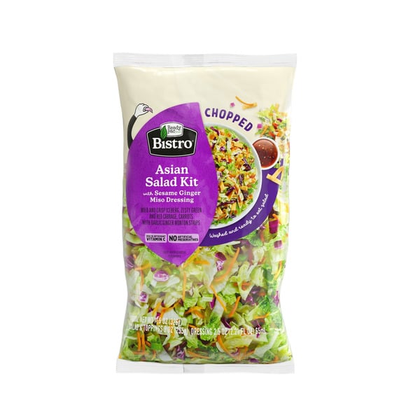 Packaged Vegetables & Fruits Ready Pac Bistro Asian Salad Kit Bag with Sesame, Ginger Miso Dressing hero