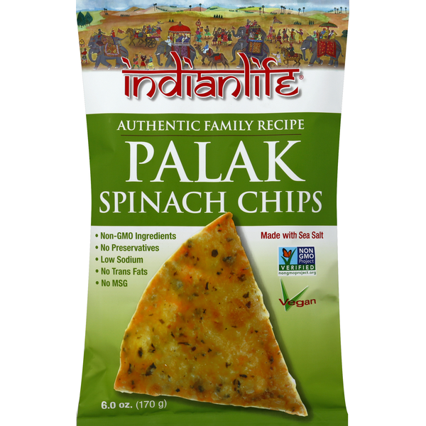 Chips & Pretzels Indianlife Spinach Chips, Palak hero