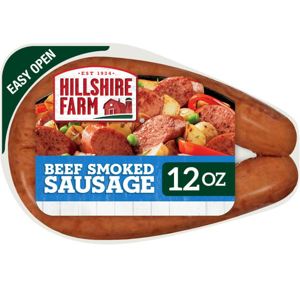 Hot Dogs & Sausage Hillshire Farm Beef Smoked Sausage hero