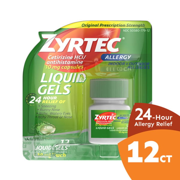 Cold, Flu & Allergy ZYRTEC 24 Hour Allergy Relief Antihistamine Capsules hero