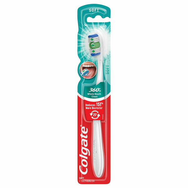 Oral Hygiene Colgate 360 Soft Toothbrush with Tongue Cleaner hero