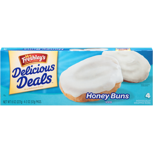 Breakfast Bars & Pastries Mrs. Freshley's Iced Honey Buns hero