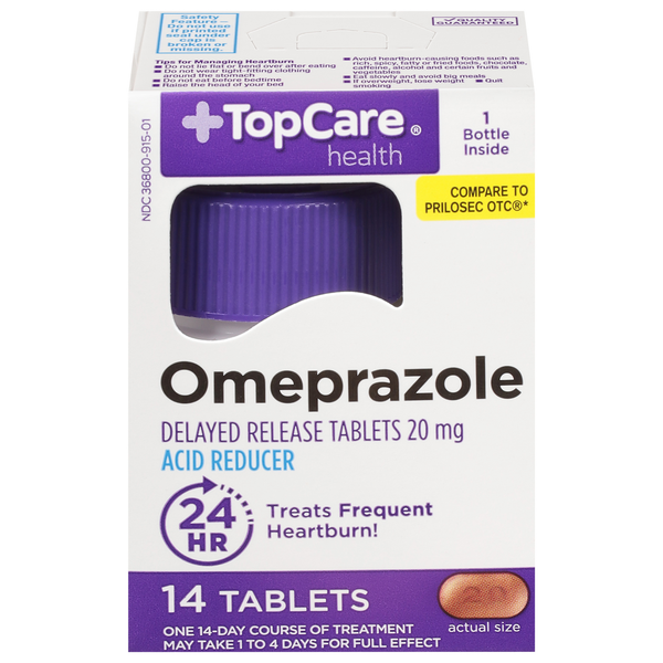 Digestion TopCare Omeprazole, 20 mg, Tablets hero