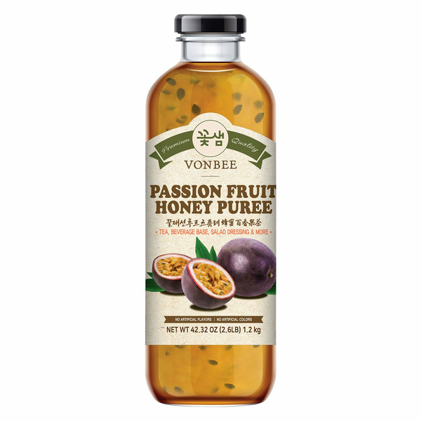 Condiments, Dressing & Sauces Vonbee Passion Fruit Honey Puree, 42.32 oz hero