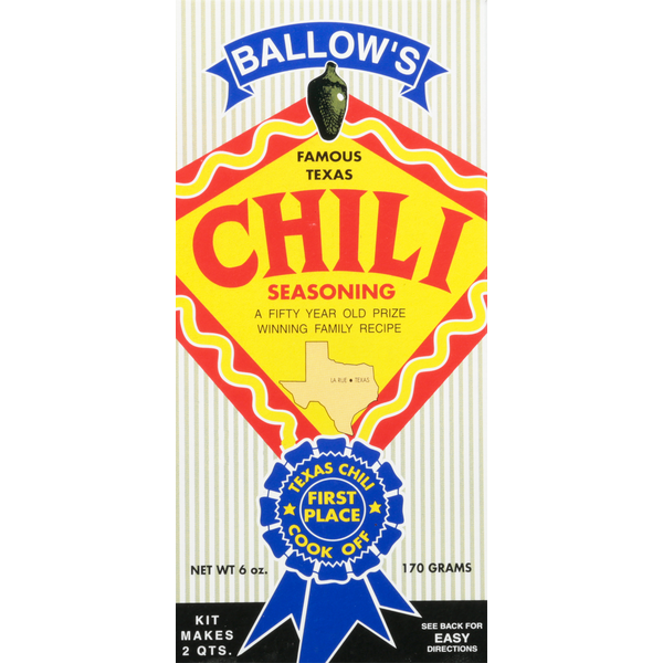 Spices & Seasonings Ballow's Seasoning, Chili hero