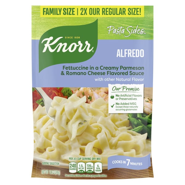 Frozen Appetizers & Sides Knorr Pasta Sides Fettuccine Alfredo Family Size hero