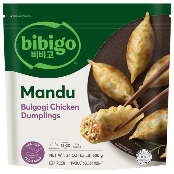 Frozen Meals Bibigo Mandu Chicken Bulgogi Dumplings hero