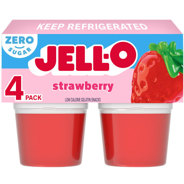 Desserts/Pudding/Gelatin Jell-O Strawberry Sugar Free Refrigerated Gelatin hero