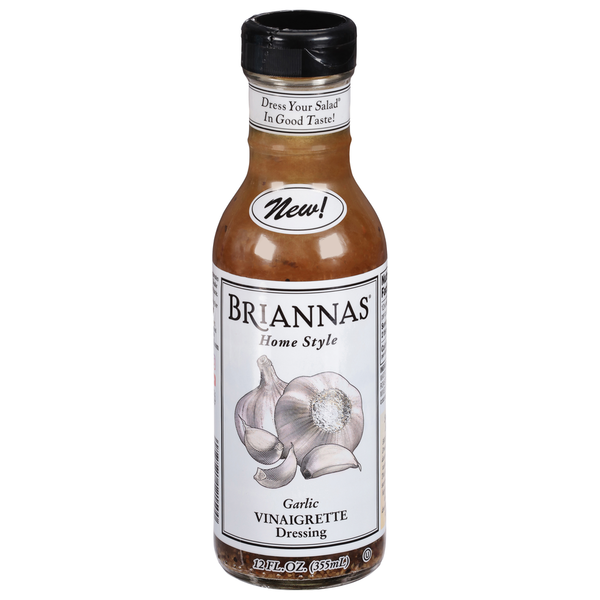 Salad Dressing & Toppings BRIANNAS Vinaigrette Dressing, Garlic, Home Style hero