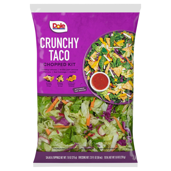 Fresh Vegetables Dole Chopped Kit, Crunchy Taco hero