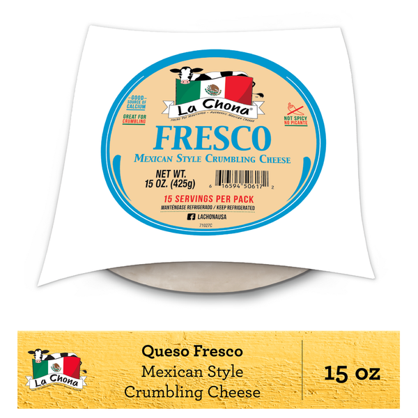 Latino Foods La Chona Fresco Mexican Style Crumbling Cheese hero