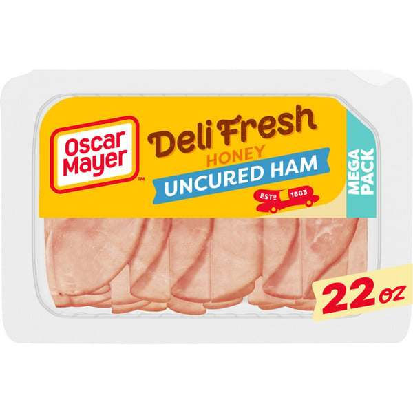 Lunch Meat Oscar Mayer Honey Uncured Ham Sliced Deli Sandwich Lunch Meat Mega Pack hero