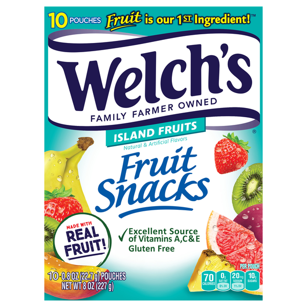 Dried Fruit & Fruit Snacks Welch's Fruit Snacks, Island Fruits hero