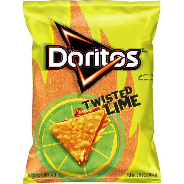 Chips & Pretzels Doritos Tortilla Chips, Twisted Lime hero