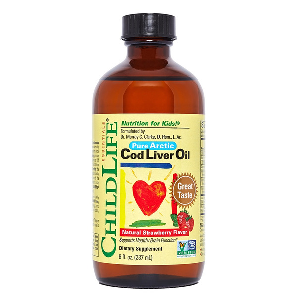 Vitamins & Supplements ChildLife Cod Liver Oil, Natural Strawberry Flavor hero