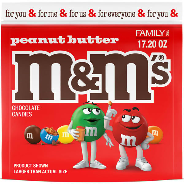 Candy & Chocolate M&M's Peanut Butter Milk Chocolate Candy Family Size hero