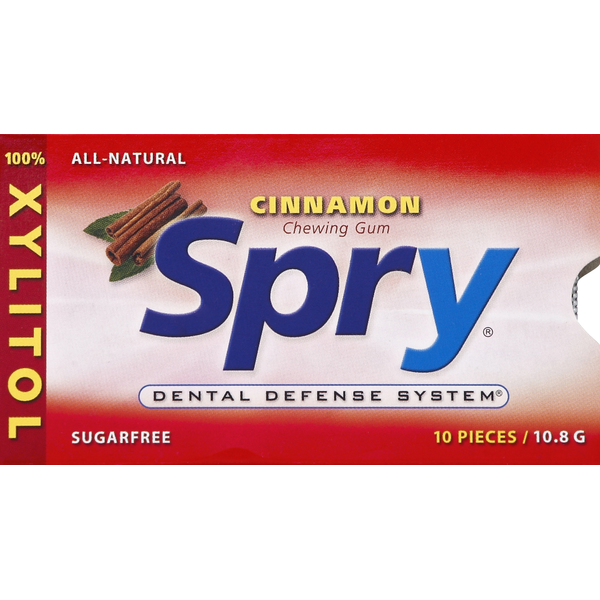 Candy & Chocolate Spry Chewing Gum, Sugarfree, Cinnamon hero