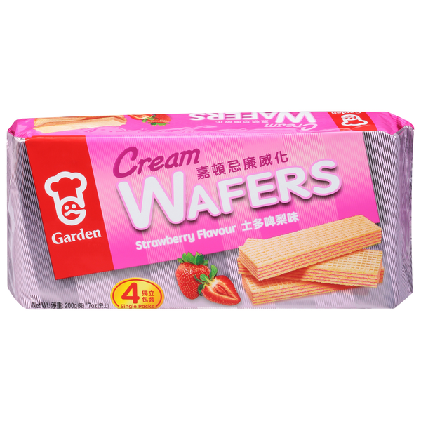 Garden Wafers, Strawberry, Cream hero