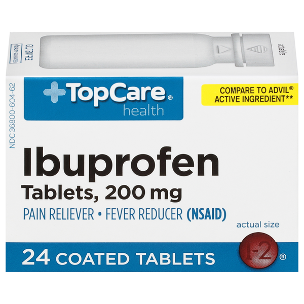 Muscles, Joints & Pain Relief TopCare Ibuprofen, 200 mg, Coated Tablets hero