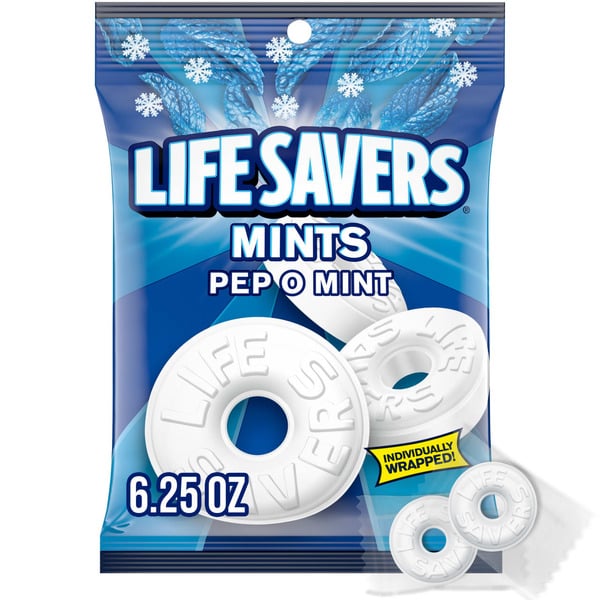 Mint & Gum Life Savers PepOMint Breath Mints Hard Candy Individually Wrapped hero