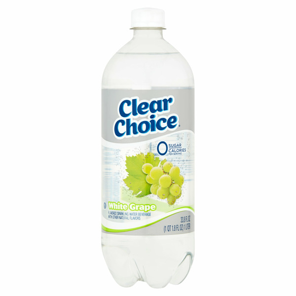 Water, Seltzer & Sparkling Water Clear Choice Ice White Grape Flavored Sparkling Water Beverage hero