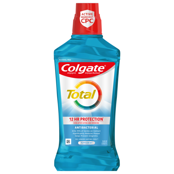 Oral Care Colgate Total Alcohol Free Mouthwash, Antibacterial, Peppermint hero