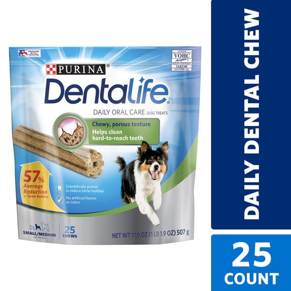 Dog Food & Care Purina DentaLife Made in USA Facilities Small/Medium Dog Dental Chews, Daily hero