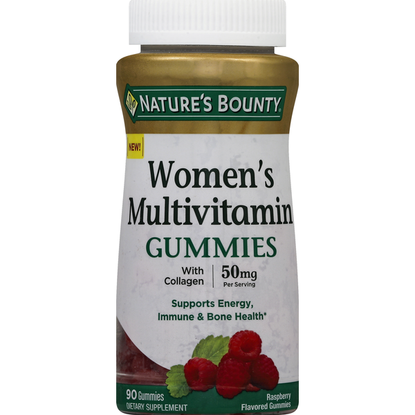 Nature's Bounty Multivitamin, Women's, with Collagen, Gummies, Raspberry Flavored hero