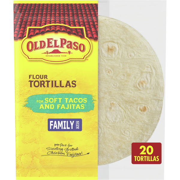 Mexican/Hispanic/Latino Foods Old El Paso 6" Flour Tortilla, 20 Count hero