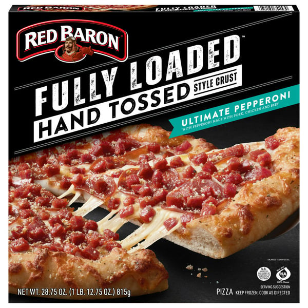 Frozen Pizza Red Baron Fully Loaded Pepperoni Hand Tossed Crust Frozen Pizza hero