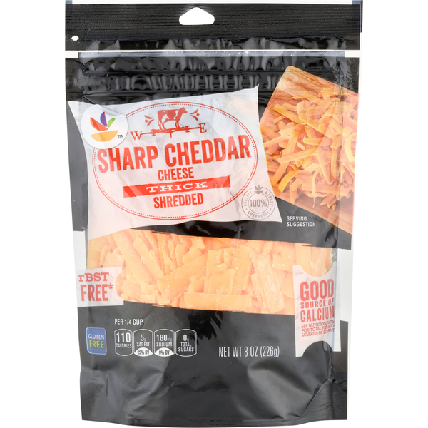 Other Creams & Cheeses Store Brand Shredded Cheese, Sharp Cheddar, Thick hero