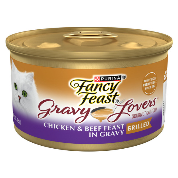 Cat Food Purina Fancy Feast Gravy Lovers Chicken and Beef Feast Gourmet Cat Food in Wet Cat Food Gravy hero