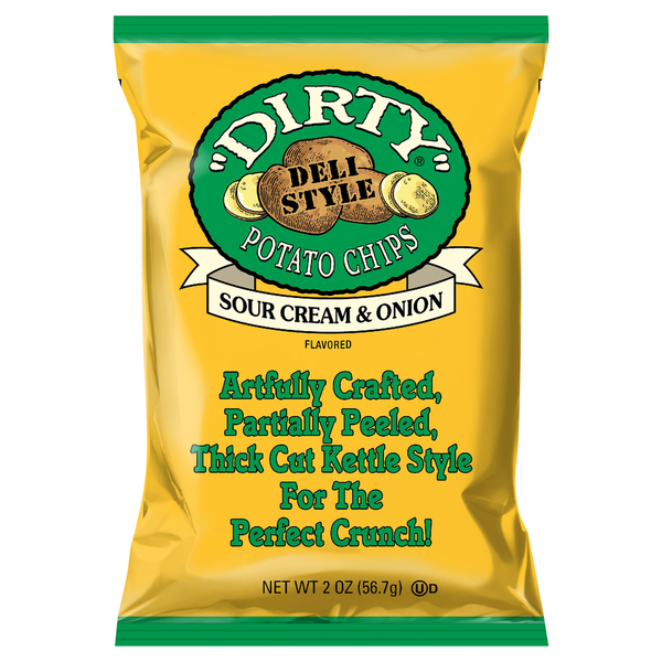 Chips & Pretzels Dirty Potato Chips, Sour Cream & Onion, Deli Style hero