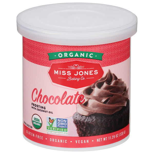 Baking Supplies & Decor Miss Jones Baking Co. Frosting, Organic, Chocolate hero