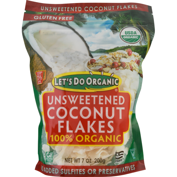 Nuts, Seeds & Dried Fruit Let's Do Organic Coconut Flakes, Unsweetened hero