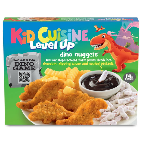 Kid Cuisine Level Up Dino Chicken Nuggets, Frozen Meal hero