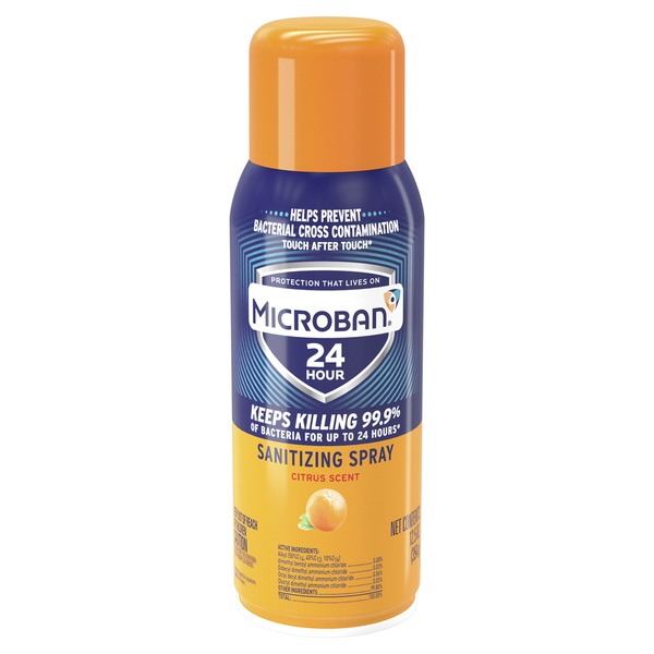 Air Fresheners & Candles Microban 24 Hour Disinfectant Sanitizing Spray, Citrus Scent hero