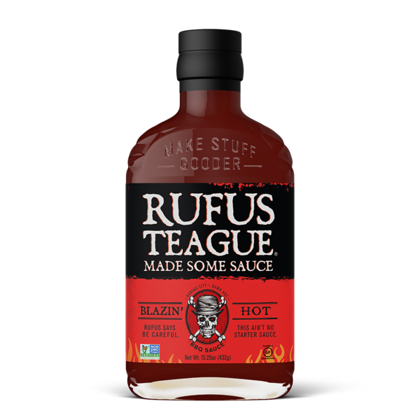 Marinades & Meat Preparation Rufus Teague Blazin' Hot BBQ Sauce hero