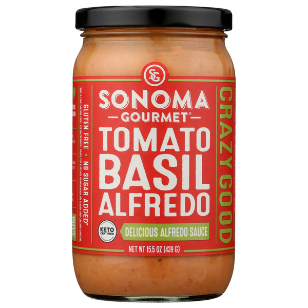 Pasta Sauce Sonoma Gourmet Tomato Basil Alfredo hero