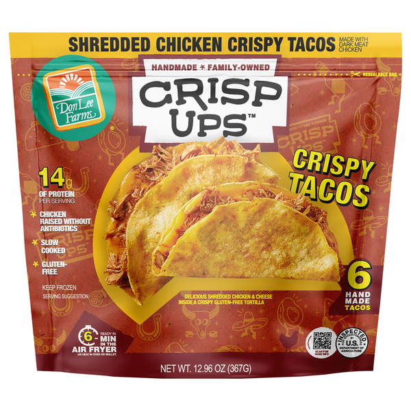 Don Lee Farms Crispy Tacos, Shredded Chicken hero