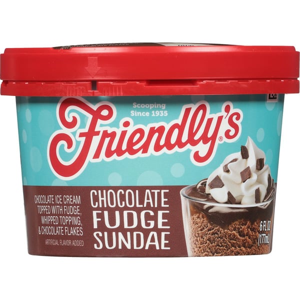 Ice Cream & Ice Friendly's Ice Cream Chocolate Fudge Single Serve Sundae hero