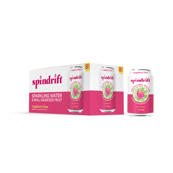 Water, Mixers & Sparkling Water Spindrift Sparkling Water, Raspberry Lime, Unsweetened hero