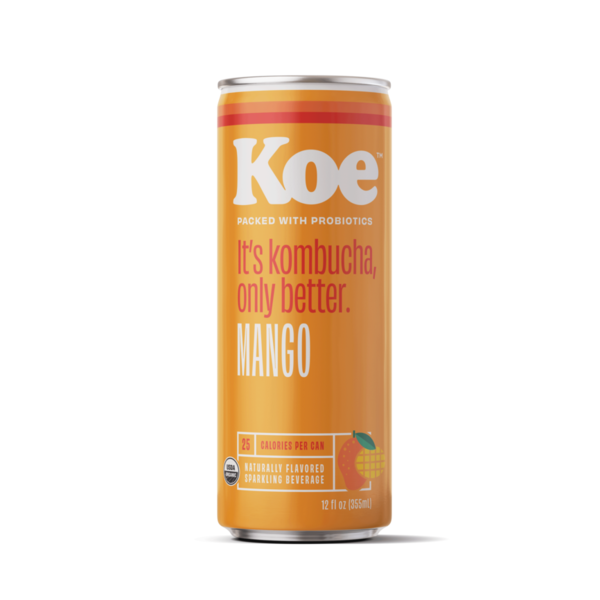 Soft Drinks Koe Organic Kombucha Mango, with Probiotics and Vitamin C hero