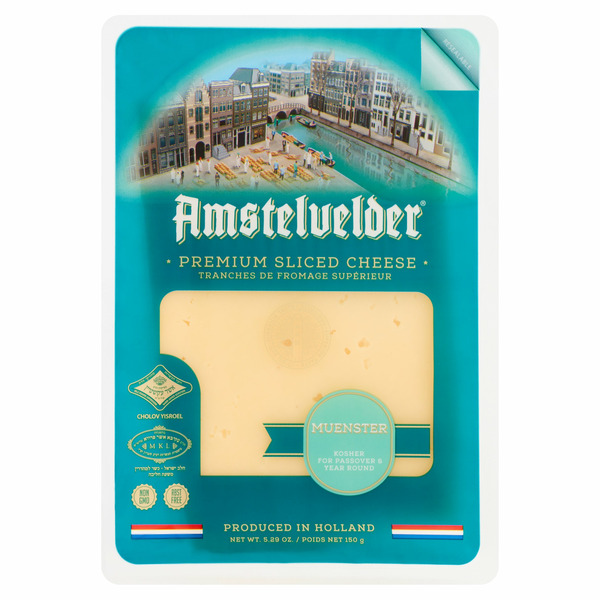 Specialty Cheeses Amstelvelder Muenster Premium Sliced Cheese hero