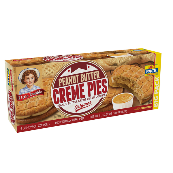 Breakfast Breads, Donuts & More Little Debbie Peanut Butter Creme Pies hero