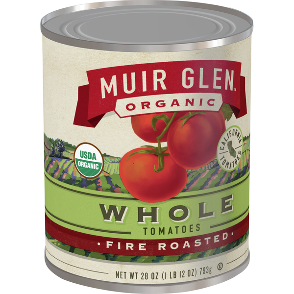 Canned & Jarred Vegetables Muir Glen Organic Fire Roasted Whole Tomatoes hero