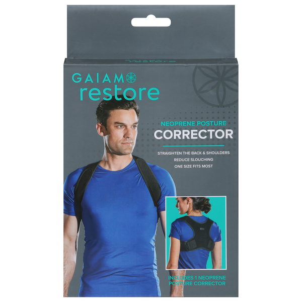 First Aid Gaiam Restore Corrector, Neoprene Posture hero